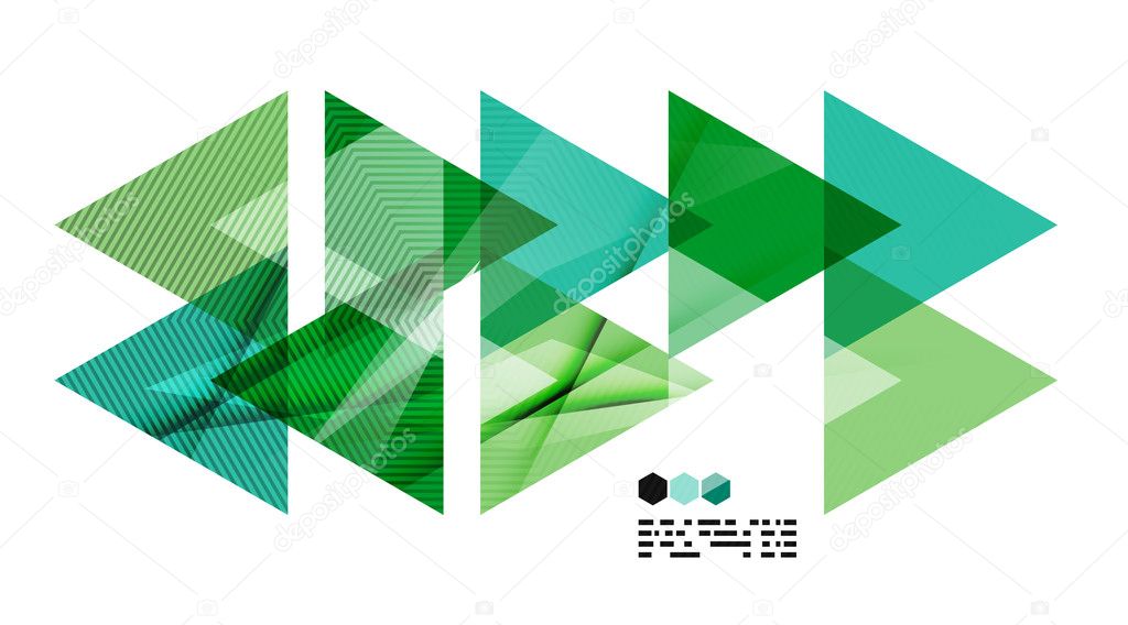 Bright green geometric modern design template