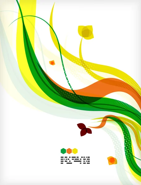 รูปแบบการออกแบบดอกไม้เวกเตอร์สีสัน — ภาพเวกเตอร์สต็อก