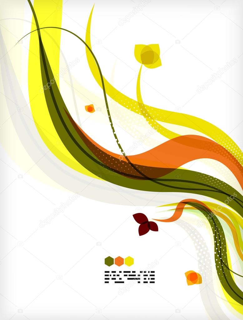 Colorful vector floral design templates