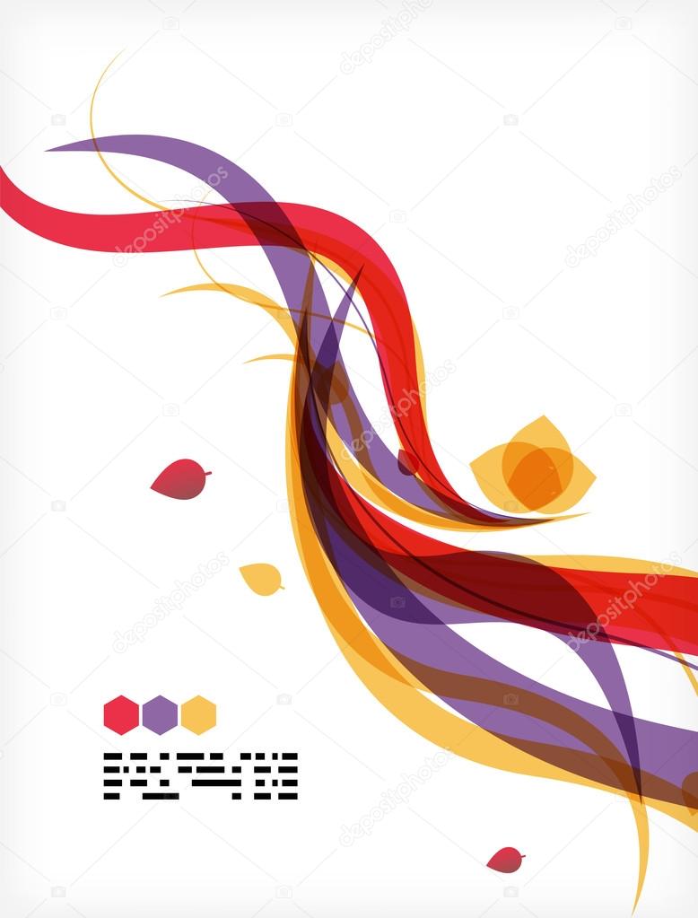 Colorful vector floral design templates