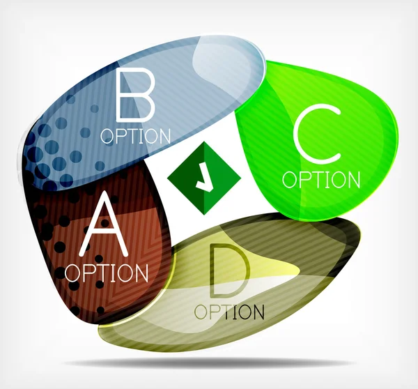 Layout de apresentação infográfica de opção — Vetor de Stock