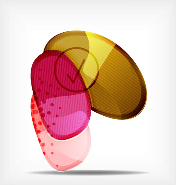 Abstracte kleurrijke glanzend lege ronde vormen — Stockvector