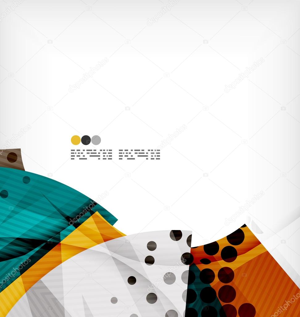Semicircle geometric vector abstract background