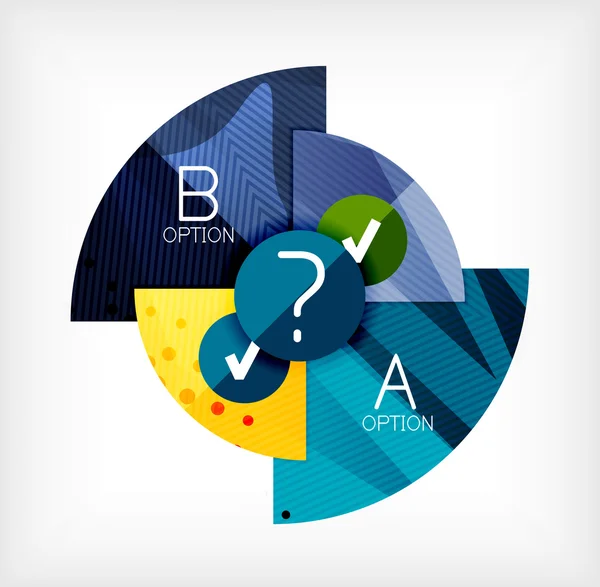 Option Infografik Präsentationslayout — Stockvektor