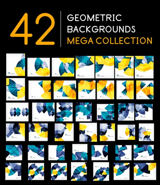 Mega collection of abstract backgrounds — Stock Vector