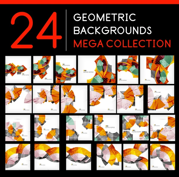 Mega coleção de fundos abstratos — Vetor de Stock