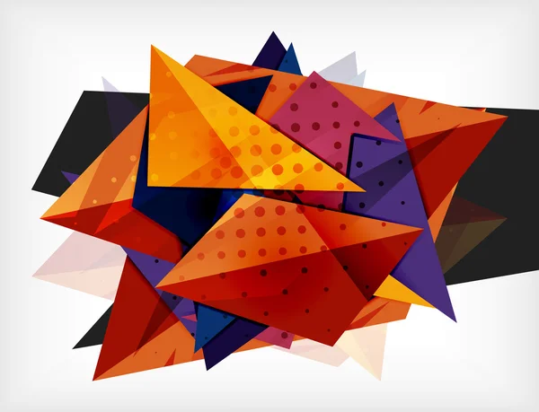 抽象的な構成 3 d 幾何学的図形 — ストックベクタ