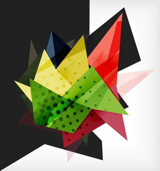 Composizione astratta Forme geometriche 3d — Vettoriale Stock
