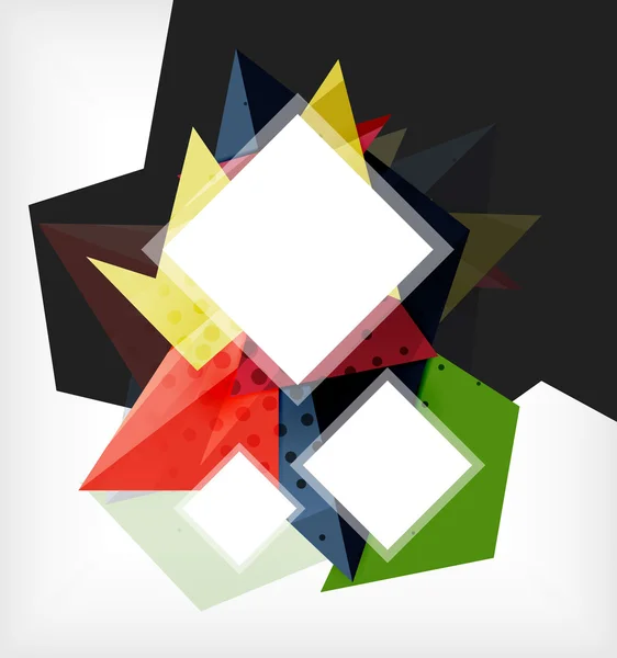 Abstracte compositie 3d geometrische vormen — Stockvector