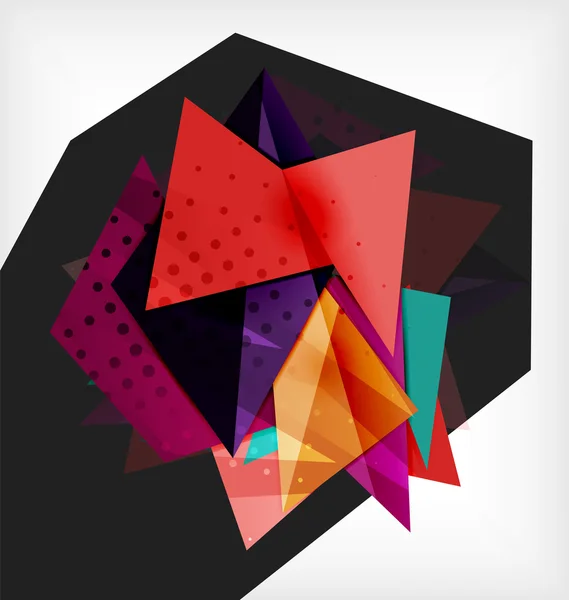 抽象的な構成 3 d 幾何学的図形 — ストックベクタ