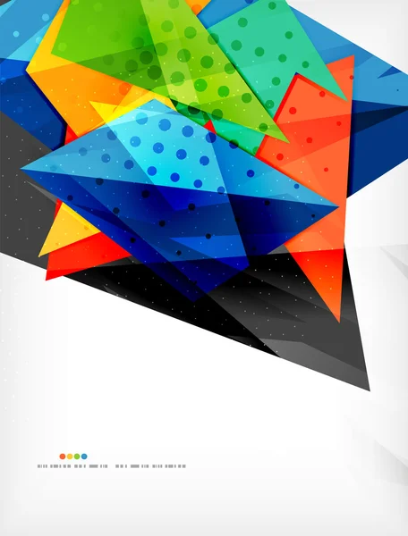 Composizione astratta colorata sovrapposta — Vettoriale Stock