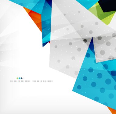 Modern 3d soyut şekiller üzerinde beyaz düzeni