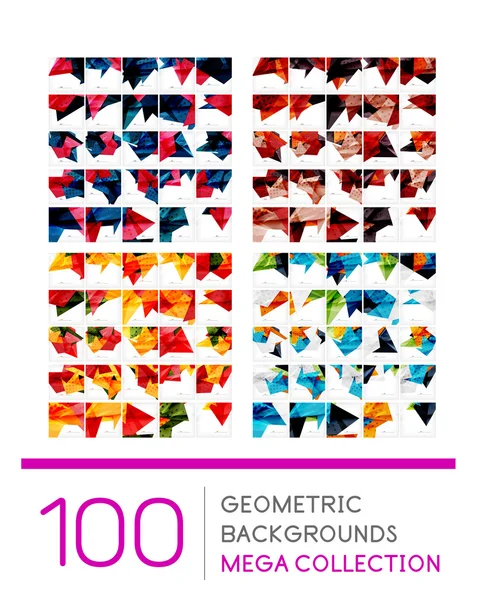 Mega συλλογή των γεωμετρική Περίληψη Φόντα — Διανυσματικό Αρχείο