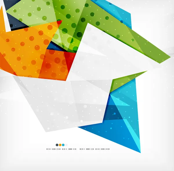 Modern 3d abstract shapes on white layout — Stock Vector