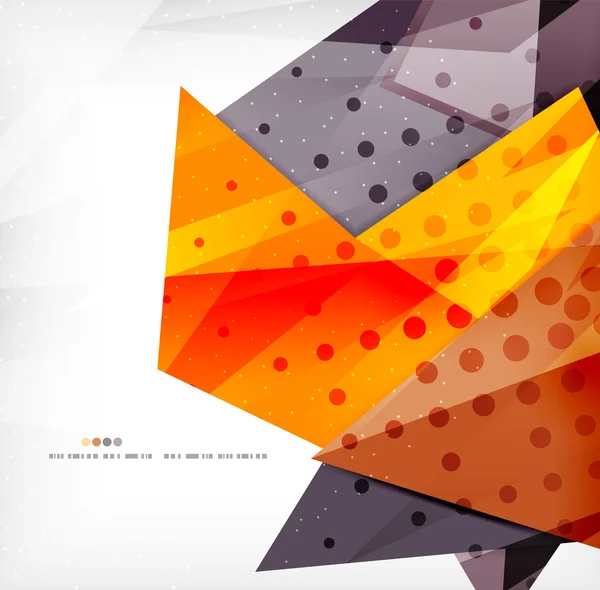 现代的 3d 的有光泽的重叠的三角形 — 图库矢量图片