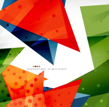 Modern 3d parlak örtüşen üçgenler