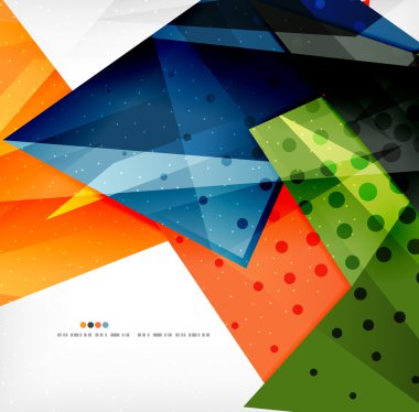 Modern 3d parlak örtüşen üçgenler