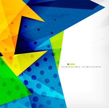 Modern 3d parlak örtüşen üçgenler