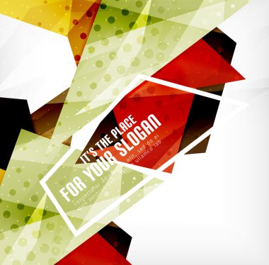 Modern 3d parlak örtüşen üçgenler