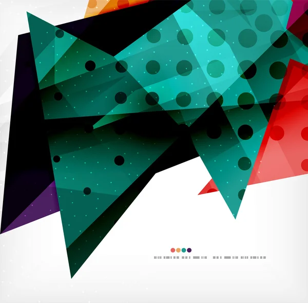 Modernos triángulos superpuestos brillantes 3d — Vector de stock