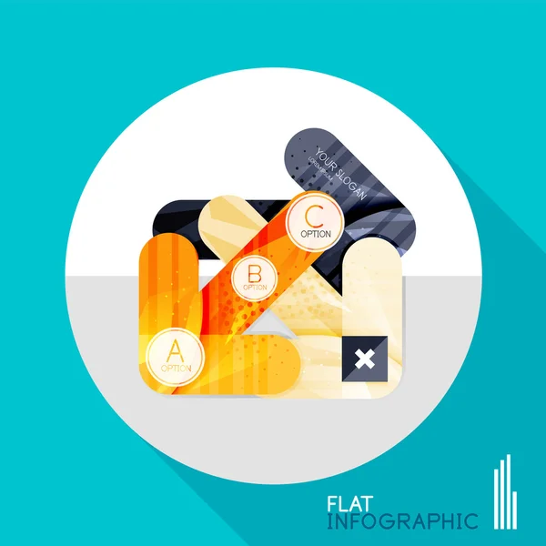 Infográfico geométrico em estilo moderno plano —  Vetores de Stock