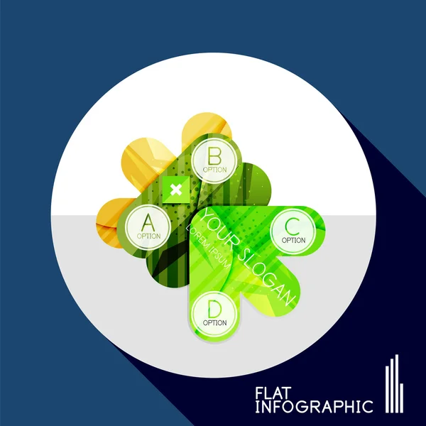 Geometrische Infografik im trendigen flachen Stil — Stockvektor