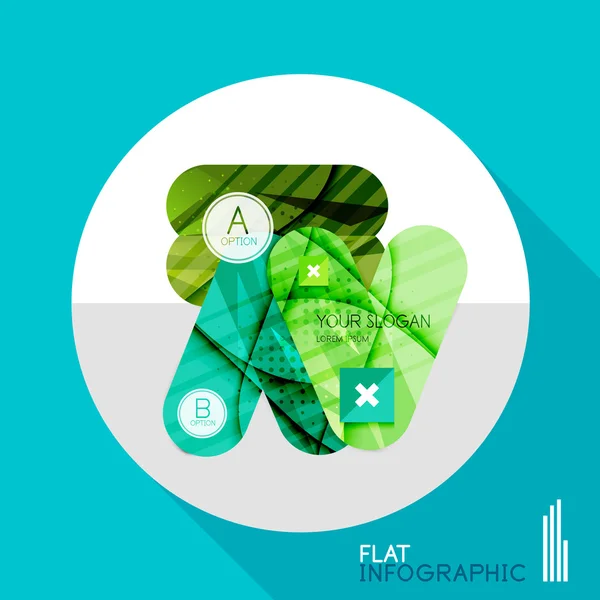 Infographie géométrique dans un style plat tendance — Image vectorielle