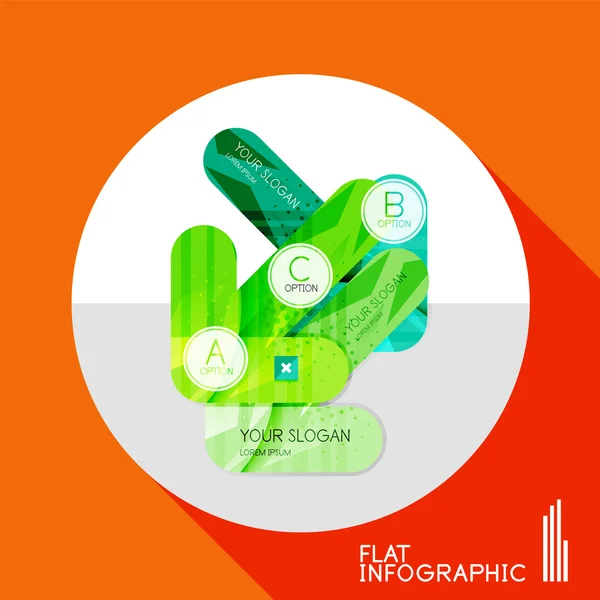 Infografía geométrica en estilo plano de moda — Archivo Imágenes Vectoriales