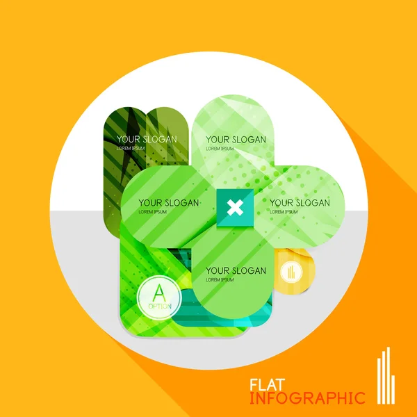 Infografía geométrica en estilo plano de moda — Vector de stock