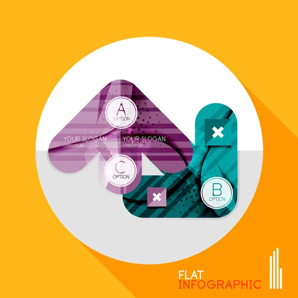 Infográfico geométrico em estilo moderno plano — Vetor de Stock