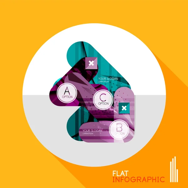 Geometrische infographic in trendy vlakke stijl — Stockvector