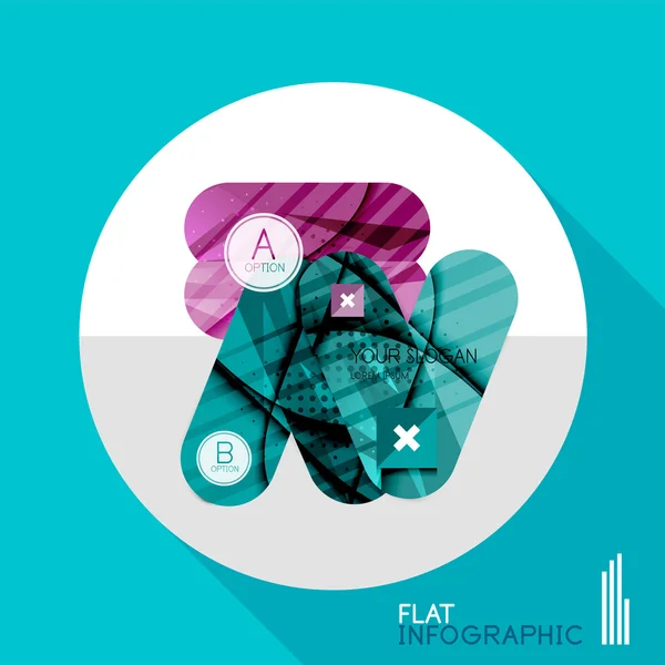 Geometriska infographic i trendiga platt stil — Stock vektor