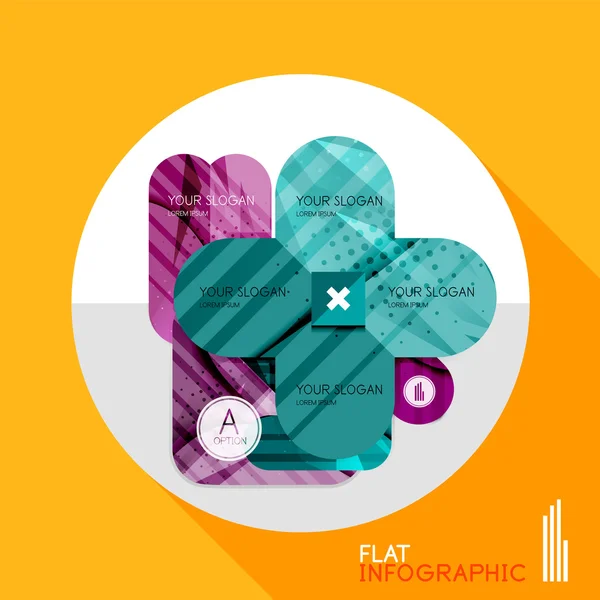 Geometric infographic in trendy flat style — Stock Vector