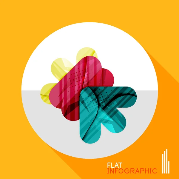 Geometric infographic in trendy flat style — Stock Vector