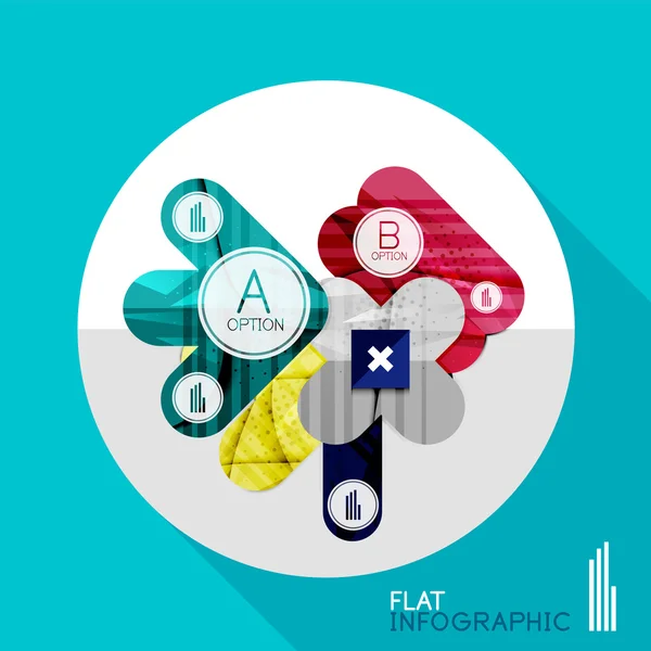 Geometrische Infografik im trendigen flachen Stil — Stockvektor