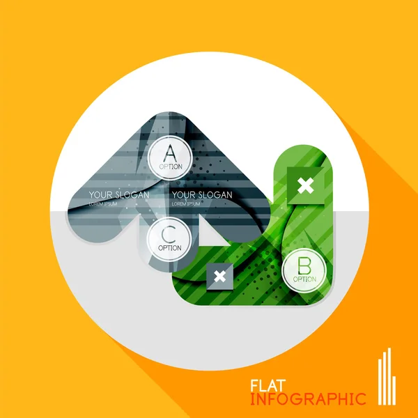 Infografía geométrica en estilo plano de moda — Archivo Imágenes Vectoriales