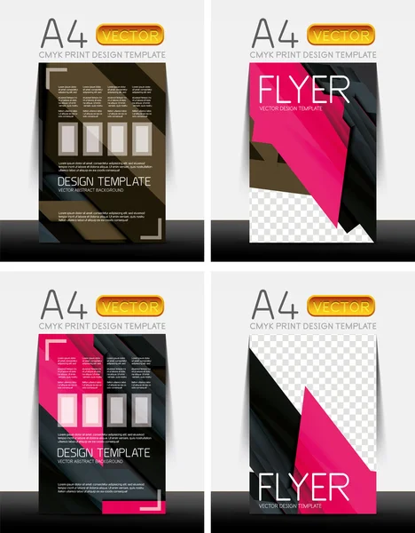 Abstract flyer - brochure templates set — Stock Vector