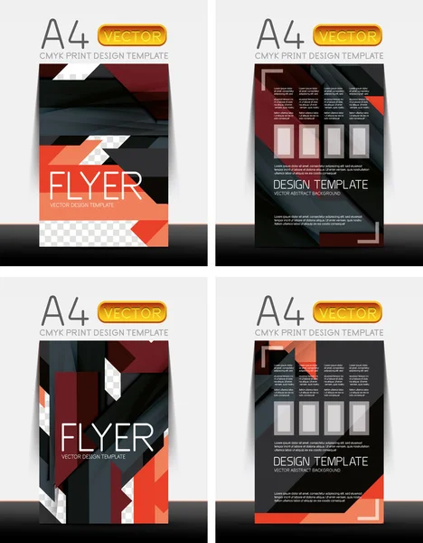 Abstract flyer - brochure templates set — Stock Vector