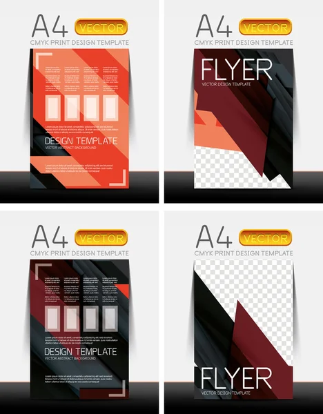 Abstract flyer - brochure templates set — ストックベクタ