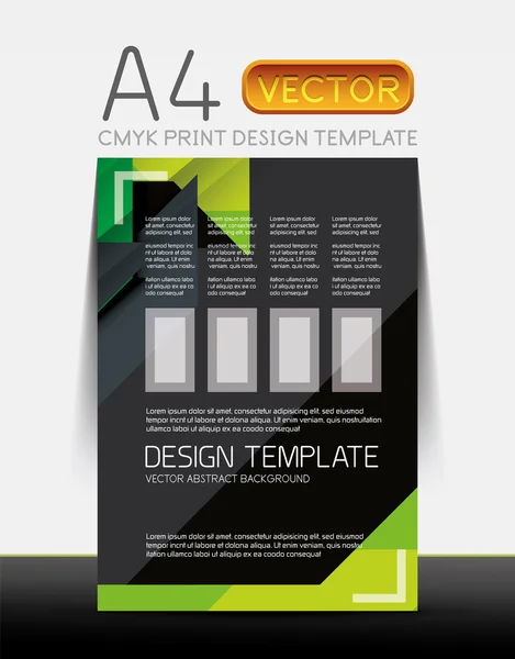 Abstract flyer brochure design template — Stock Vector