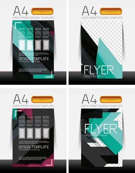 Abstract flyer - brochure templates set — Stock Vector