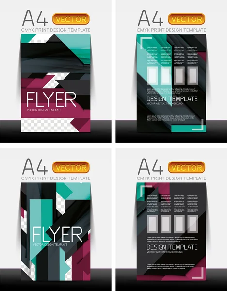 Abstract flyer - brochure templates set — Stock Vector