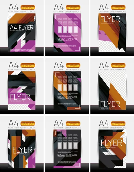 Abstract flyer - brochure templates set — Stockvector