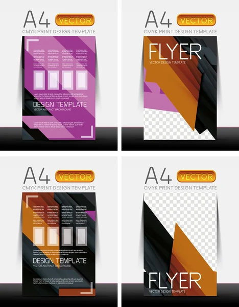 Abstract flyer - brochure templates set — ストックベクタ