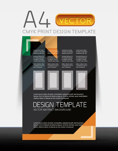 Folleto de folleto abstracto diseño vectorial — Vector de stock