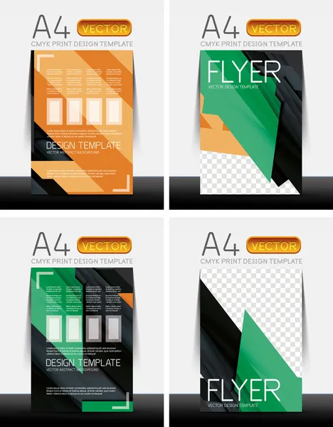 Abstract flyer - brochure templates set — ストックベクタ