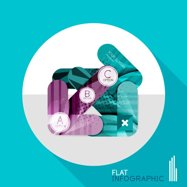 Geometric infographic in trendy flat style — Stock Vector