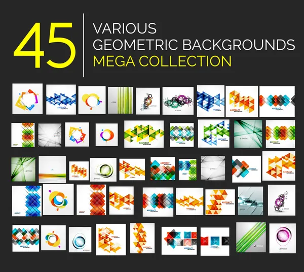 Conjunto de diversos fondos abstractos — Archivo Imágenes Vectoriales