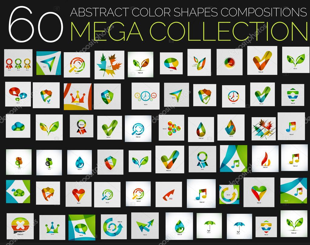 Vector abstract colorful shapes various concepts