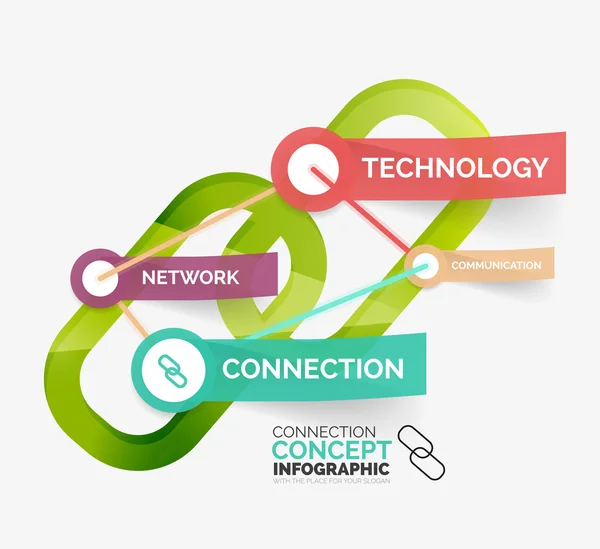 Vector connection concept infographic — Stock Vector